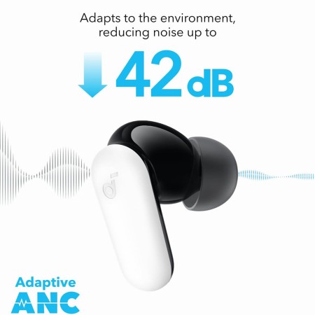 Casti Bluetooth TWS, Noise Cancelling, Touch Control, IP54 - Anker SoundCore P30i (A3959321) - White