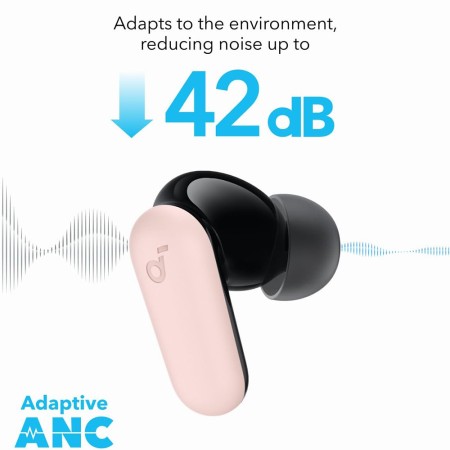 Casti Bluetooth TWS, Noise Cancelling, Touch Control, IP54 - Anker SoundCore P30i (pink) - Pink