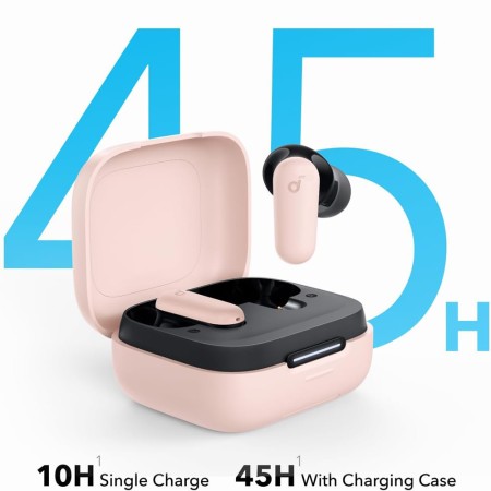 Casti Bluetooth TWS, Noise Cancelling, Touch Control, IP54 - Anker SoundCore P30i (pink) - Pink