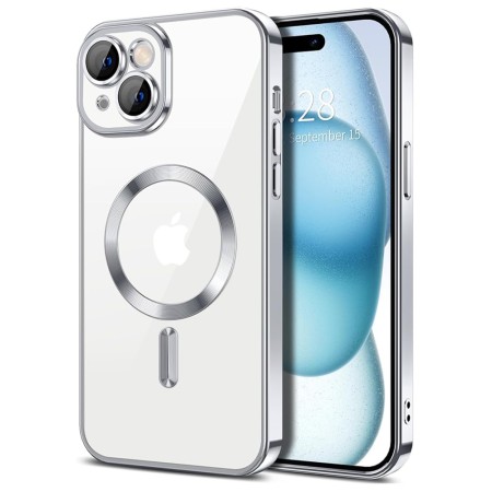 Husa pentru iPhone 16 - Techsuit Luxury Crystal MagSafe - Silver