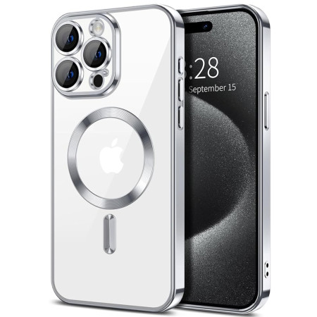 Husa pentru Iphone 16 Pro, Atasare Magnetica, MagSafe, Silver