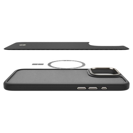 Husa pentru iPhone 16 Pro Max - Spigen Enzo Aramid MagSafe - Black / Natural