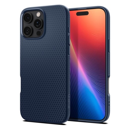 Husa pentru iPhone 16 Pro Max - Spigen Liquid Air - Navy Blue