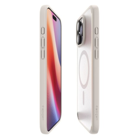 Husa pentru iPhone 16 Pro Max - Spigen Ultra Hybrid MagSafe - Frost Natural Titanium