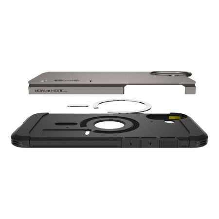 Husa pentru iPhone 16 - Spigen Tough Armor MagSafe - Gunmetal