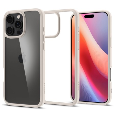 Husa pentru iPhone 16 Pro - Spigen Ultra Hybrid - Natural Titanium