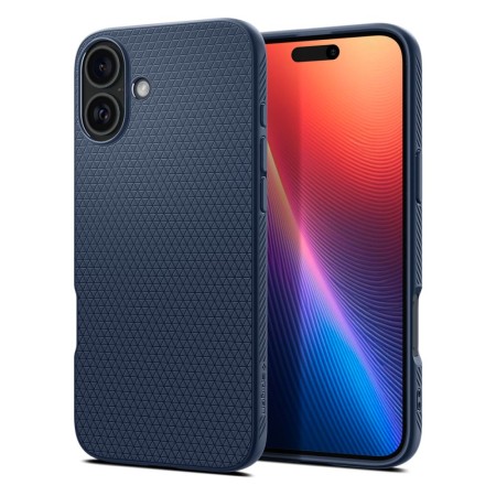 Husa pentru iPhone 16 - Spigen Liquid Air - Navy Blue