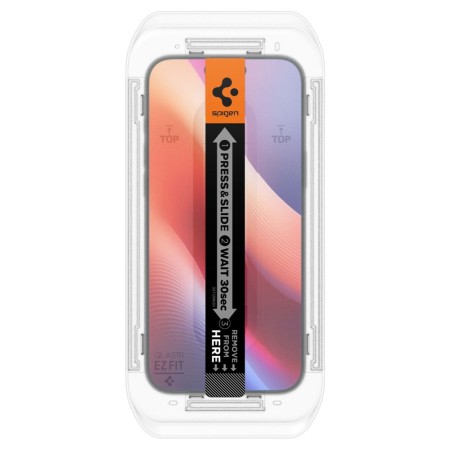 Folie pentru iPhone 16 Pro (set 2) - Spigen Glas.tR EZ FIT - Clear