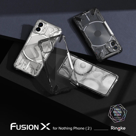 Husa pentru Nothing Phone 2 Ringke Fusion X, Clear