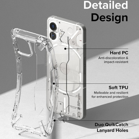 Husa pentru Nothing Phone 2 Ringke Fusion X, Clear