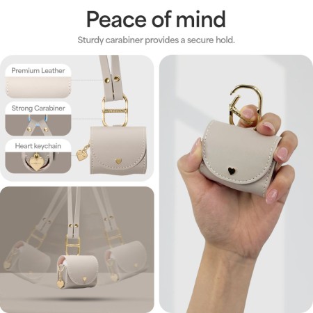 Husa pentru AirPods 4 - Spigen Cyrill Mini Bag - Dark Beige