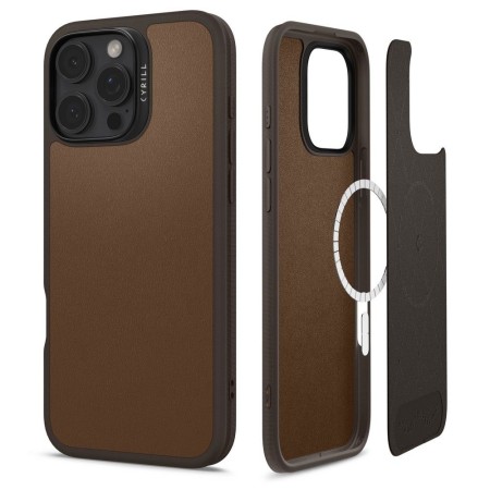 Husa pentru iPhone 16 Pro Max - Spigen Cyrill Kajuk MagSafe - Saddle Brown