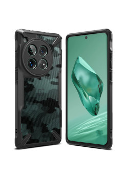 Husa pentru OnePlus 12 Ringke Fusion X Design, Camo Black