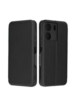 Husa tip carte pentru Xiaomi Redmi 13C 4G / Poco C65, Techsuit, Inchidere Magnetica, Negru