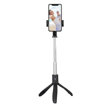 Selfie Stick Pliabil cu Trepied, 70cm - Techsuit (K06) - Black