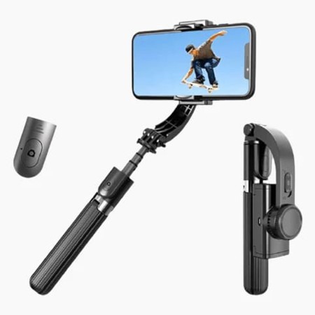 Selfie Stick cu Trepied si Telecomanda, 86cm - Techsuit (L08) - Black