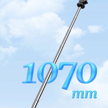 Selfie Stick cu Trepied si Telecomanda, Pliabil, 107cm - Techsuit (C01s) - Black