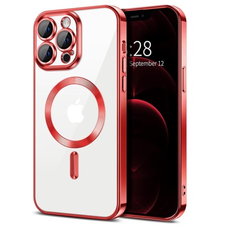 Husa pentru iPhone 12 Pro Max - Techsuit Luxury Crystal MagSafe - Red