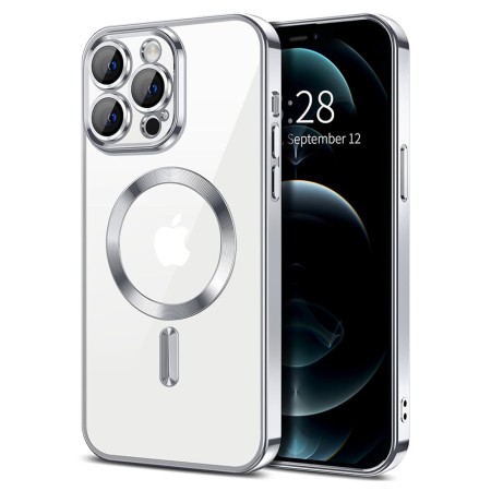 Husa pentru iPhone 12 Pro Max - Techsuit Luxury Crystal MagSafe - Silver