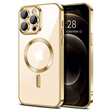 Husa pentru iPhone 12 Pro Max - Techsuit Luxury Crystal MagSafe - Gold