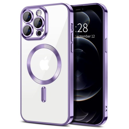 Husa pentru iPhone 12 Pro Max - Techsuit Luxury Crystal MagSafe - Light Purple