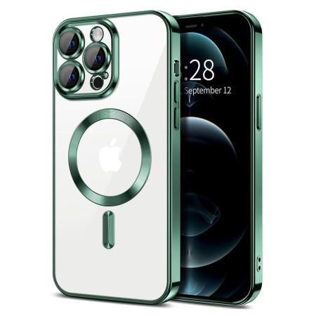 Husa pentru iPhone 12 Pro Max - Techsuit Luxury Crystal MagSafe - Deep Green