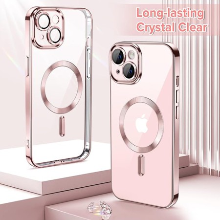 Husa pentru iPhone 13 - Techsuit Luxury Crystal MagSafe - Pink