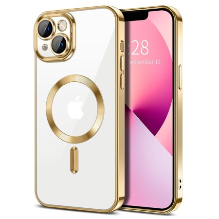 Husa pentru iPhone 13 - Techsuit Luxury Crystal MagSafe - Gold