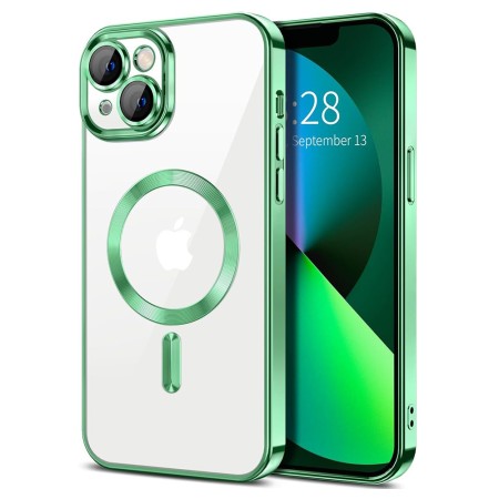 Husa pentru iPhone 13 - Techsuit Luxury Crystal MagSafe - Light Green