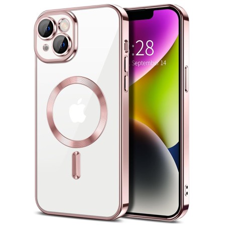 Husa pentru iPhone 14 - Techsuit Luxury Crystal MagSafe - Pink