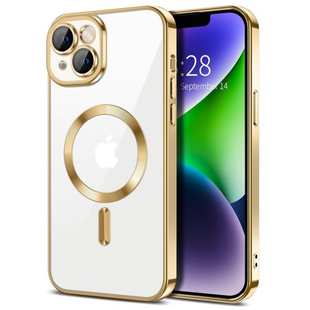 Husa pentru iPhone 14 - Techsuit Luxury Crystal MagSafe - Gold