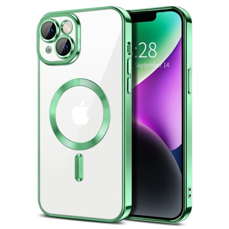 Husa pentru iPhone 14 - Techsuit Luxury Crystal MagSafe - Light Green