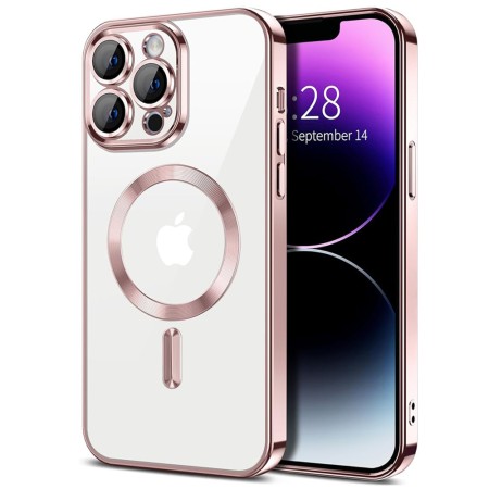 Husa pentru iPhone 14 Pro Max - Techsuit Luxury Crystal MagSafe - Pink