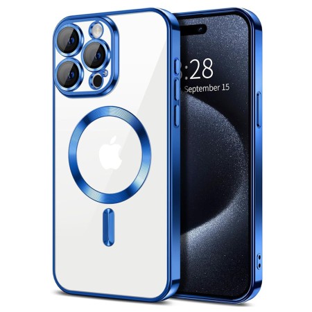 Husa pentru iPhone 15 Pro Max - Techsuit Luxury Crystal MagSafe - Deep Blue