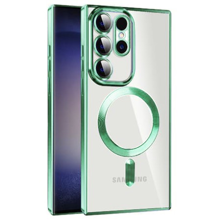 Husa pentru Samsung Galaxy S21 Ultra 5G - Techsuit Luxury Crystal MagSafe - Light Green