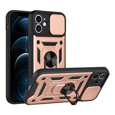 Husa pentru iPhone 11, CamShield Protectie Camera, Inel Magnetic, Slide si Snap, Rose Gold