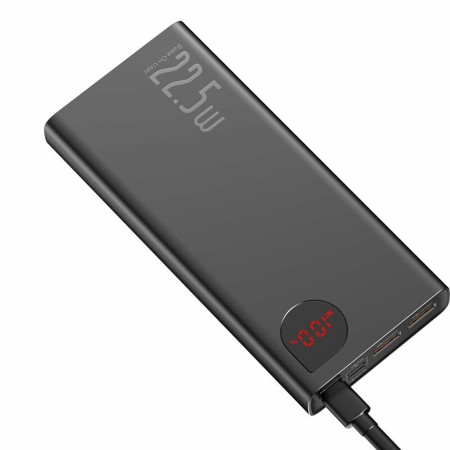 Acumulator Extern 2x USB, Type-C, Lightning, Micro-USB, Fast Charging, 22.5W, 20000mAh - Baseus Adaman (PPAD000101) - Black