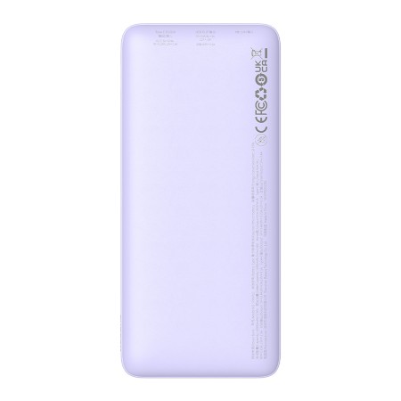 Acumulator Extern USB, Type-C, Micro-USB, 20W, 10000mAh + Cablu Type-C - Baseus Airpow (P10022801513-00) - Nebula Purple