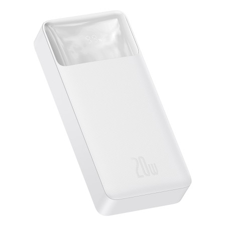 Baterie externa 20000mAh, 20W - Baseus Bipow Digital Display (PPBD050302) - White