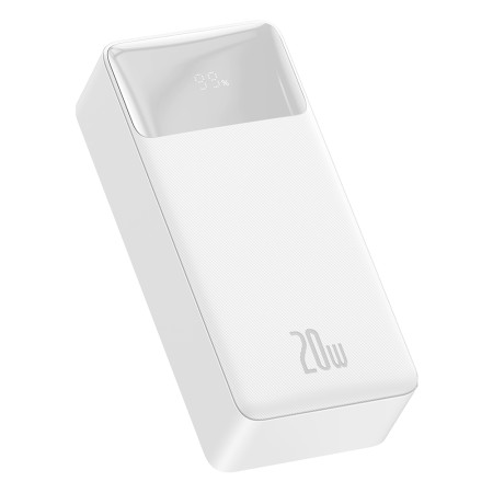 Baterie externa 30000mAh, 20W - Baseus Bipow Digital Display (PPBD050402) - White