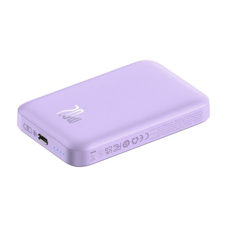 Acumulator Extern Type-C, Incarcare Wireless, 20W, 6000mAh + Cablu Type-C, 30cm - Baseus Mini Air (P10059002513-00) - Purple