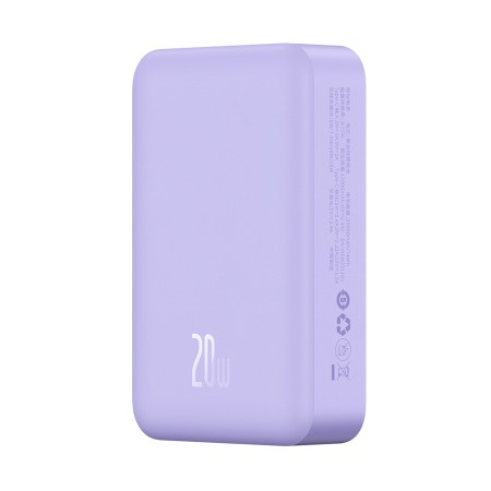 Acumulator Extern Type-C, Incarcare Wireless, 20W, 20000mAh + Cablu Type-C, 30cm - Baseus Mini (PPCX150005) - Purple