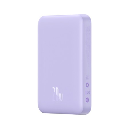 Baterie Externa USB-C, MagSafe, 10000mAh, 20W - Baseus Magnetic Mini (PPCX110105) - Purple