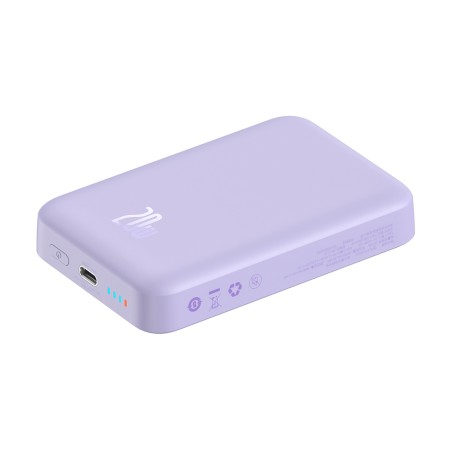 Baterie Externa USB-C, MagSafe, 10000mAh, 20W - Baseus Magnetic Mini (PPCX110105) - Purple