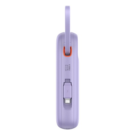 Acumulator Extern 2x Lightning, 3x Type-C, 2x USB, 22.5W, 10000mAh + Cablu Type-C, 30cm - Baseus Qpow Pro+ (P10055003513-00) - Purple