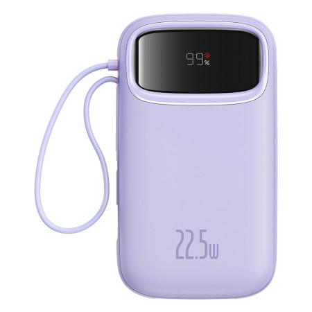 Acumulator Extern 2x Lightning, 3x Type-C, 2x USB, 22.5W, 20000mAh + Cablu Type-C, 30cm - Baseus Qpow Pro+ (P10055002513-00) - Purple