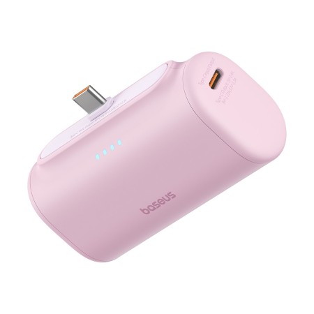 Acumulator Extern Type-C, 20W, 5000mAh + Cablu Type-C - Baseus (P10068306413-00) - Baby Pink