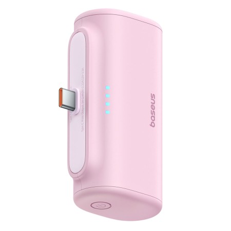 Acumulator Extern Type-C, 20W, 5000mAh + Cablu Type-C - Baseus (P10068306413-00) - Baby Pink