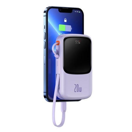 Baterie Externa 2x Lightning, Type-C, USB, 20000mAh, 20W - Baseus Qpow Pro (PPQD030005) - Purple