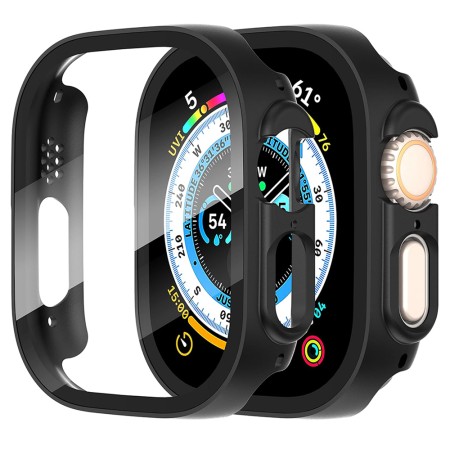 Husa pentru Apple Watch Ultra / Ultra 2 + Folie - Techsuit Defense360 Pro - Black